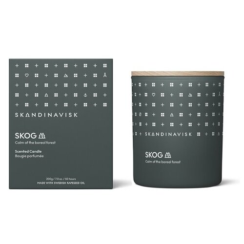 Свеча ароматическая SKOG с крышкой, 200 г (новая), S K A N D I N A V I S K