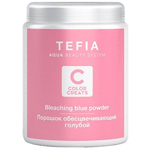 фото Tefia color creats порошок обесцвечивающий голубой