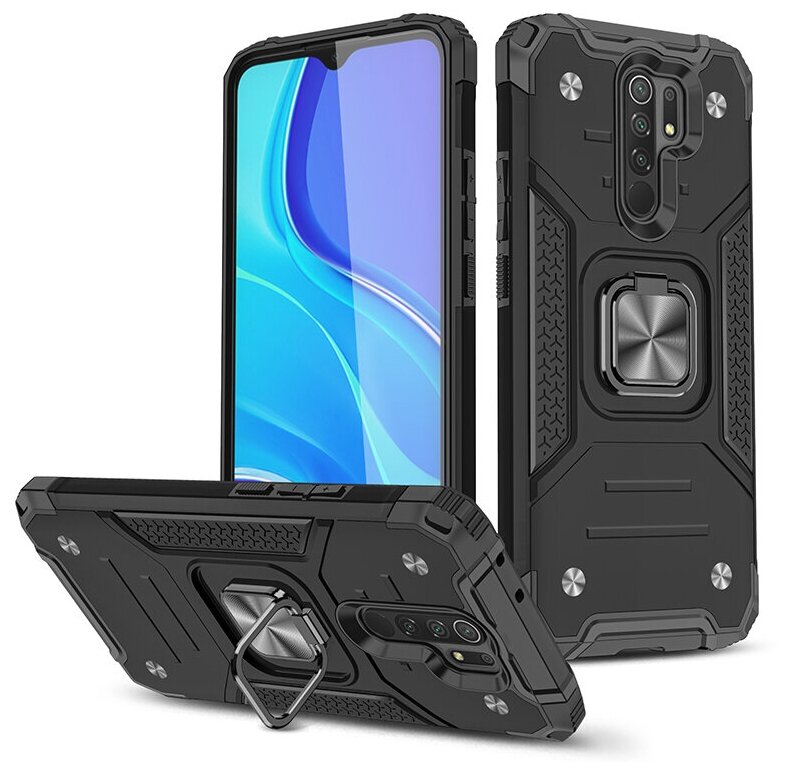 Противоударный чехол Legion Case для Xiaomi Redmi 9 черный