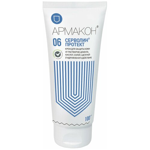 Крем защитный 100мл армакон серволин протект, гидрофобный, от раствора кислот, щелочей, 1198