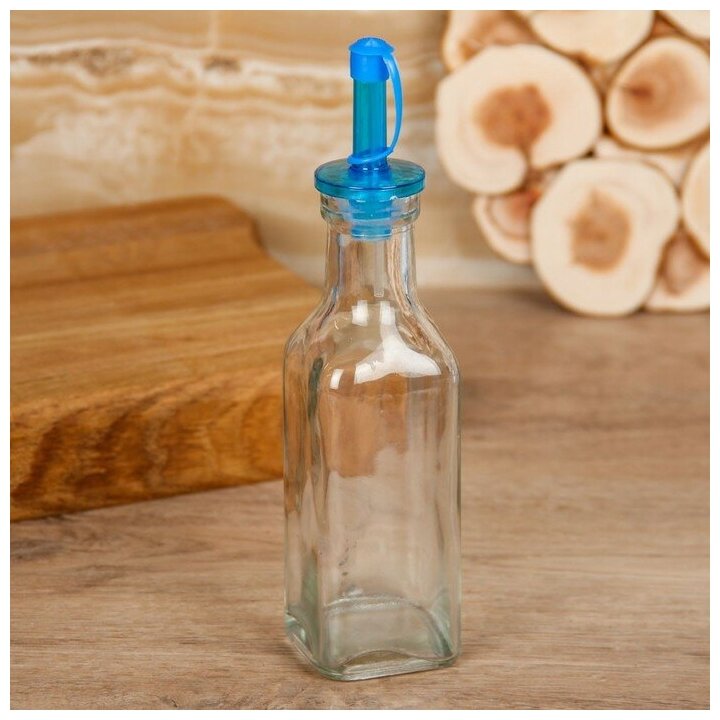 Бутыль стеклянная для масла и уксуса Доляна «Классик», 200 мл, h=20 см, цвет микс - фотография № 2