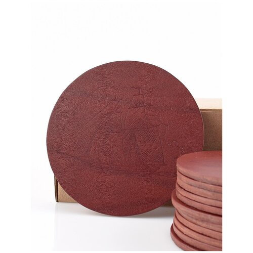 Костер кожаный коричнево-красный 