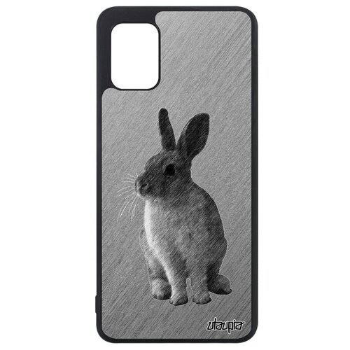 фото Противоударный чехол на телефон // samsung galaxy a31 // "кролик" грызун шиншилла, utaupia, серый