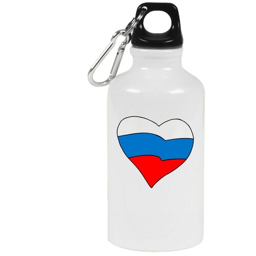 Бутылка с карабином CoolPodarok Илюстрация Флаг России