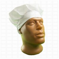 Класический головной убор для повара выполнен из смесовой ткани с сеткой 35% CO 65% PE 120 гр/м2 Цвет: белый