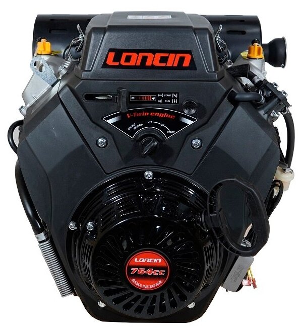 Двигатель бензиновый Loncin LC2V80FD (H type) (30л. с 764куб. см V-образн вал 25мм ручной и электрический старт катушка 20А)