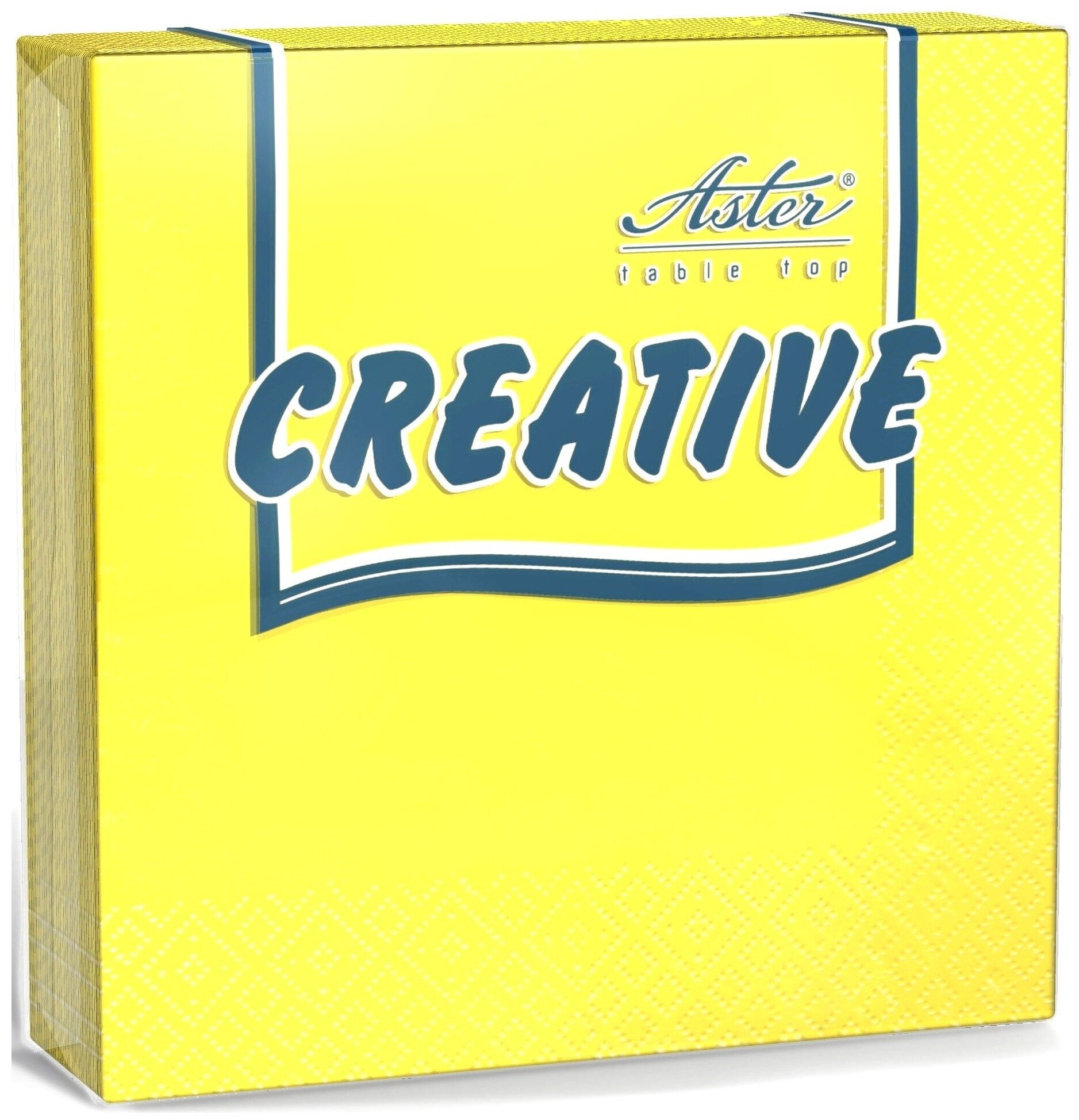 фото Салфетки бумажные "Creative", 33х33 см, 3 слоя, жёлтые