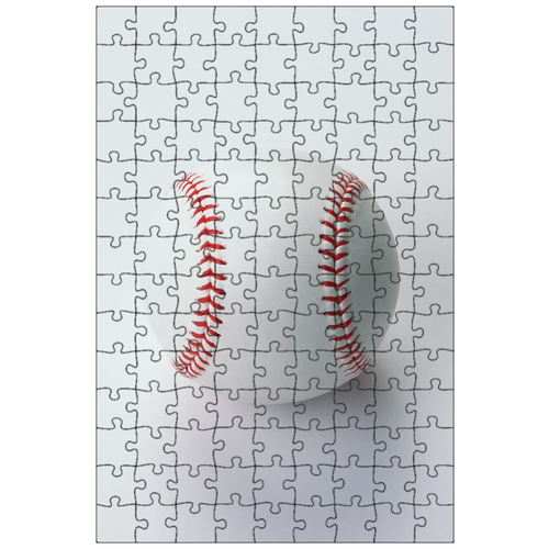 фото Магнитный пазл 27x18см."бейсбол, белый, мяч" на холодильник lotsprints