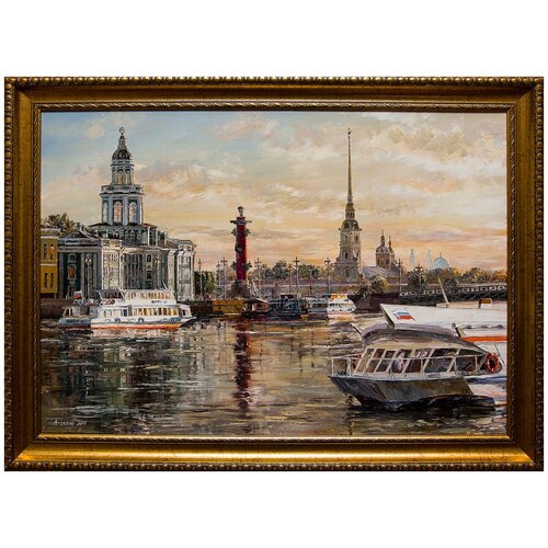фото Картина маслом "дворцовый мост" артемис русская живопись