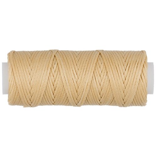 Промысел Нитки для кожи вощёные, плоские LC-001 для кожи 0.8 мм 25 м № 004 св. бежевый