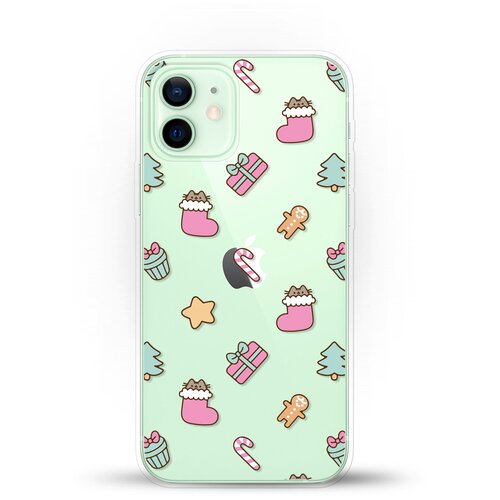 фото Силиконовый чехол новогодний "узор" на apple iphone 12 mini andy & paul