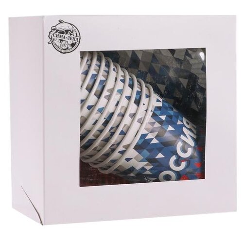 фото Набор бумажной посуды страна карнавалия «россия», 10 тарелок, 10 стаканов, 5 воздушных шаров