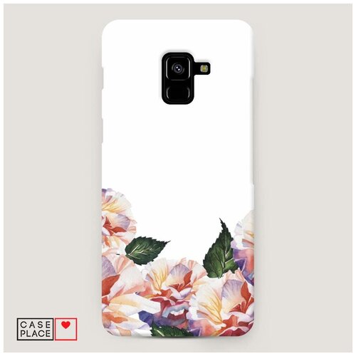 фото Чехол пластиковый samsung galaxy a8 plus 2018 акварельные цветы case place