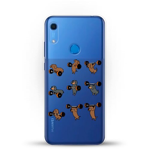 фото Силиконовый чехол спортивные таксы на huawei y6s andy & paul