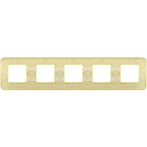 fede placa рамка на 3 пост гор верт цвет white FEDE Рамка на 5 поста, EMPORIO, гор/верт, цвет gold white patina