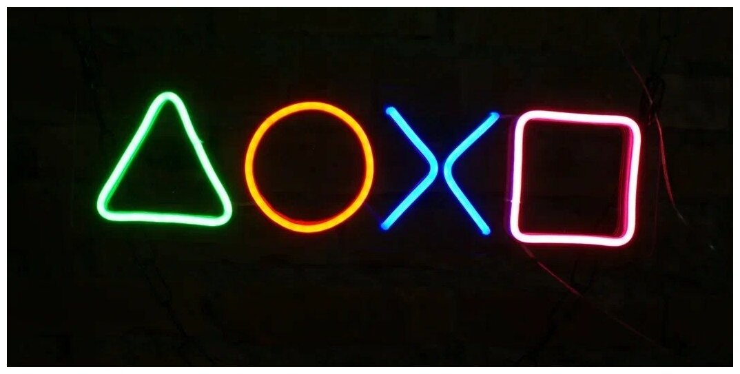 Светильник-ночник неоновый декоративный NEO Playstation -Джойстик, размер 13х40 см - фотография № 2