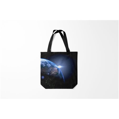 фото Сумка-шоппер / 40х40 см / популярные иллюстрации / астрономия космос earth burnettie