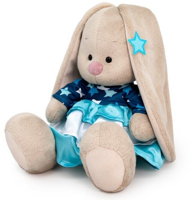Мягкая игрушка BUDI BASA Зайка Ми в платье со звездами 18 см SidS-519