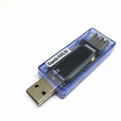 фото Цифровой тестер usb-порта, вольтметр, амперметр, миллиампер час, время (v, a, mah, t-время) espada kws-v20