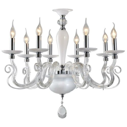 Люстра Aployt Estel, E14, 320 Вт, кол-во ламп: 8 шт., цвет: хром/белый