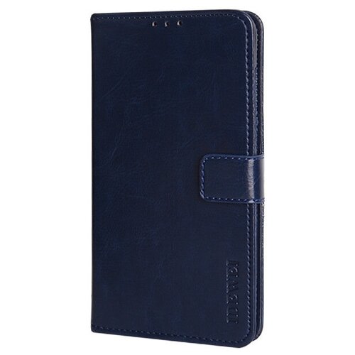 фото Чехол-книжка mypads из качественной импортной кожи с подставкой застёжкой и визитницей для xiaomi mi 11 lite (nfc) синий