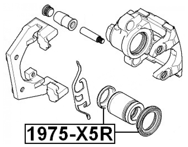FEBEST 1975X5R Ремкомплект суппорта тормозного заднего