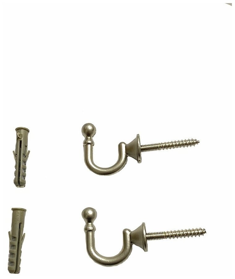 фото Крючок винтовой, подхват для штор 2 шт.