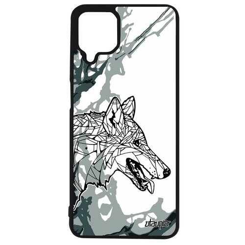 фото Защитный чехол на смартфон // galaxy a12 // "волк" дизайн охота, utaupia, серый