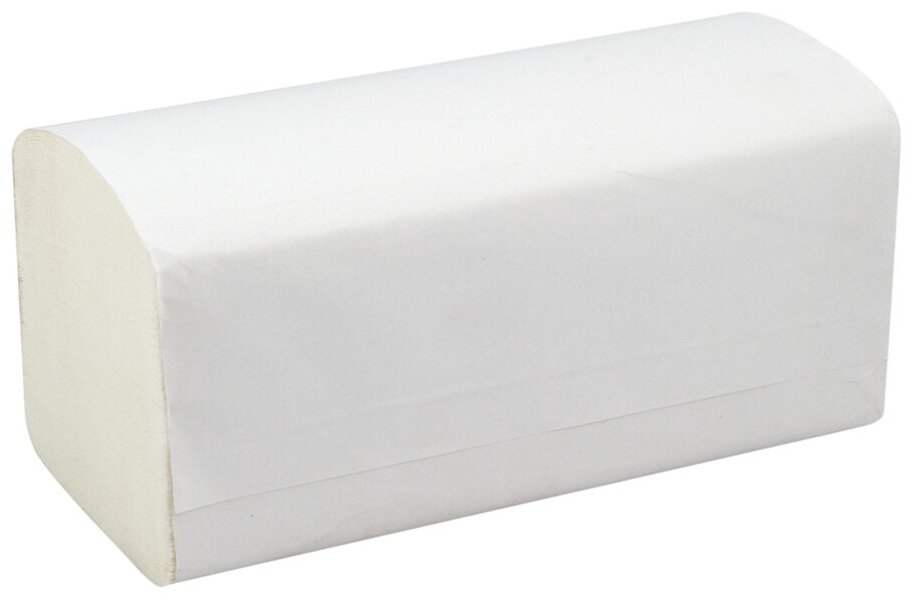 Полотенце бумажное • 1-сл 250 лист/уп 215х230 мм V-сложения белое ТС • 1 шт