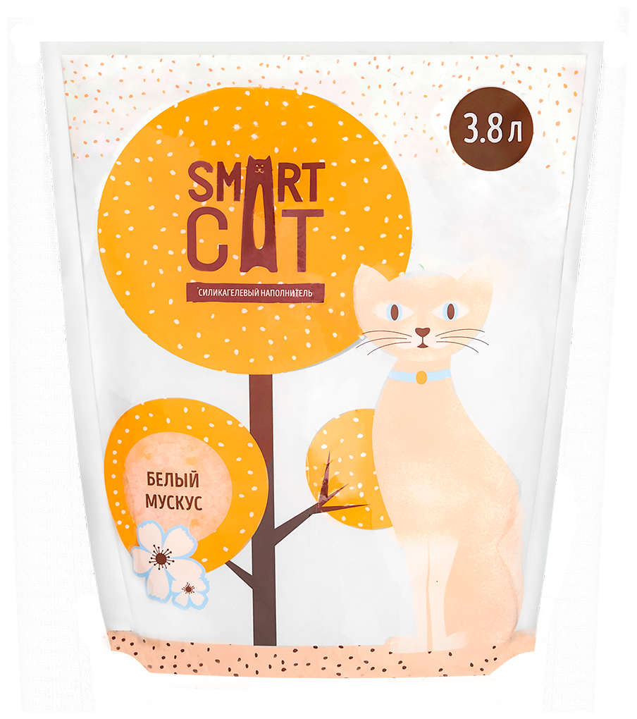 Smart Cat Наполнитель силикагелевый для кошек, с белого мускуса, 3.8 л, 1.66 кг - фотография № 1