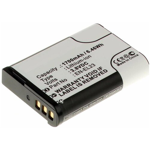 Аккумулятор iBatt iB-B1-F432 1700mAh для Nikon EN-EL23,