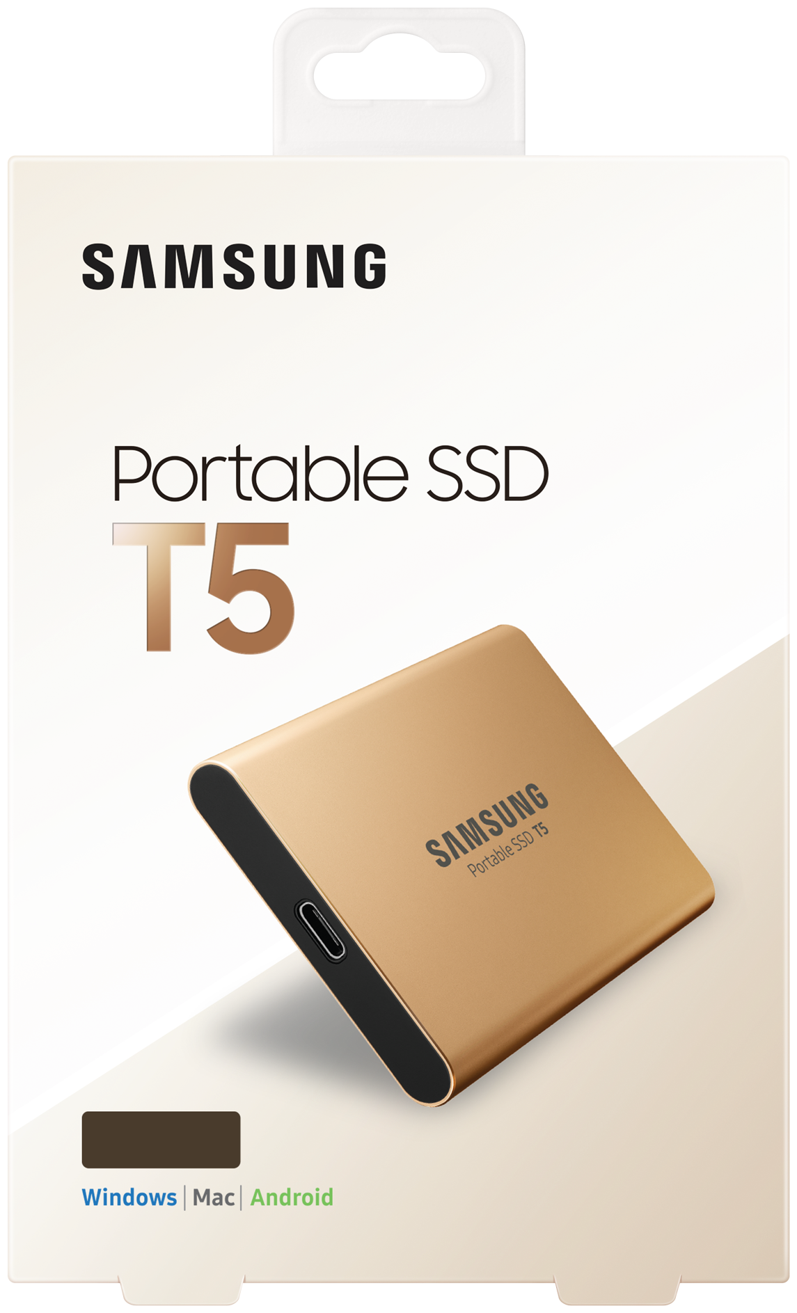 2 ТБ Внешний портативный твердотельный SSD накопитель Samsung T5 (MU-PA2T0B/WW) USB 3.1, черный