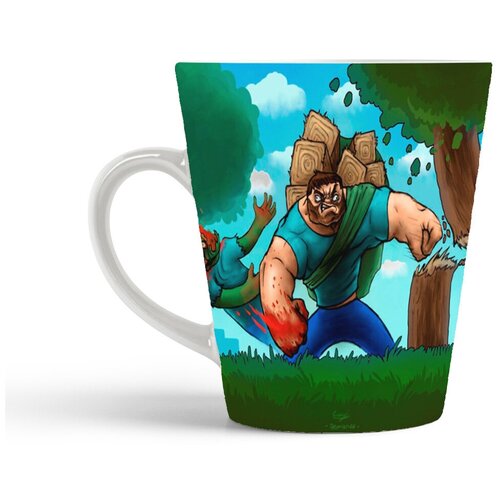 фото Кружка-латте coolpodarok minecraft майнкрафт (разрушение)