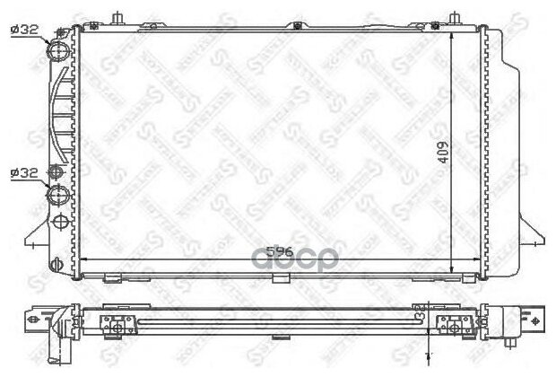 STELLOX 1025538SX Радиатор Audi 80 2.6/2.8 91>