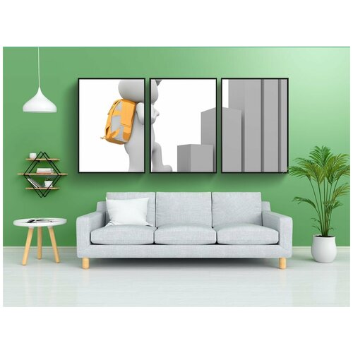 фото Набор модулных постеров для интерьера "беженцы, экономические беженцы, финансовое выравнивание" 60x90 см. в тубусе, без рамки lotsprints