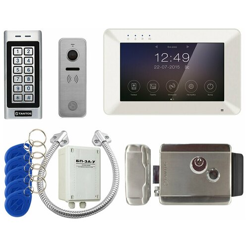 Комплект видеодомофона для дома Tantos Rocky HD и iPanel2 HD c замком и кодонаборной панелью