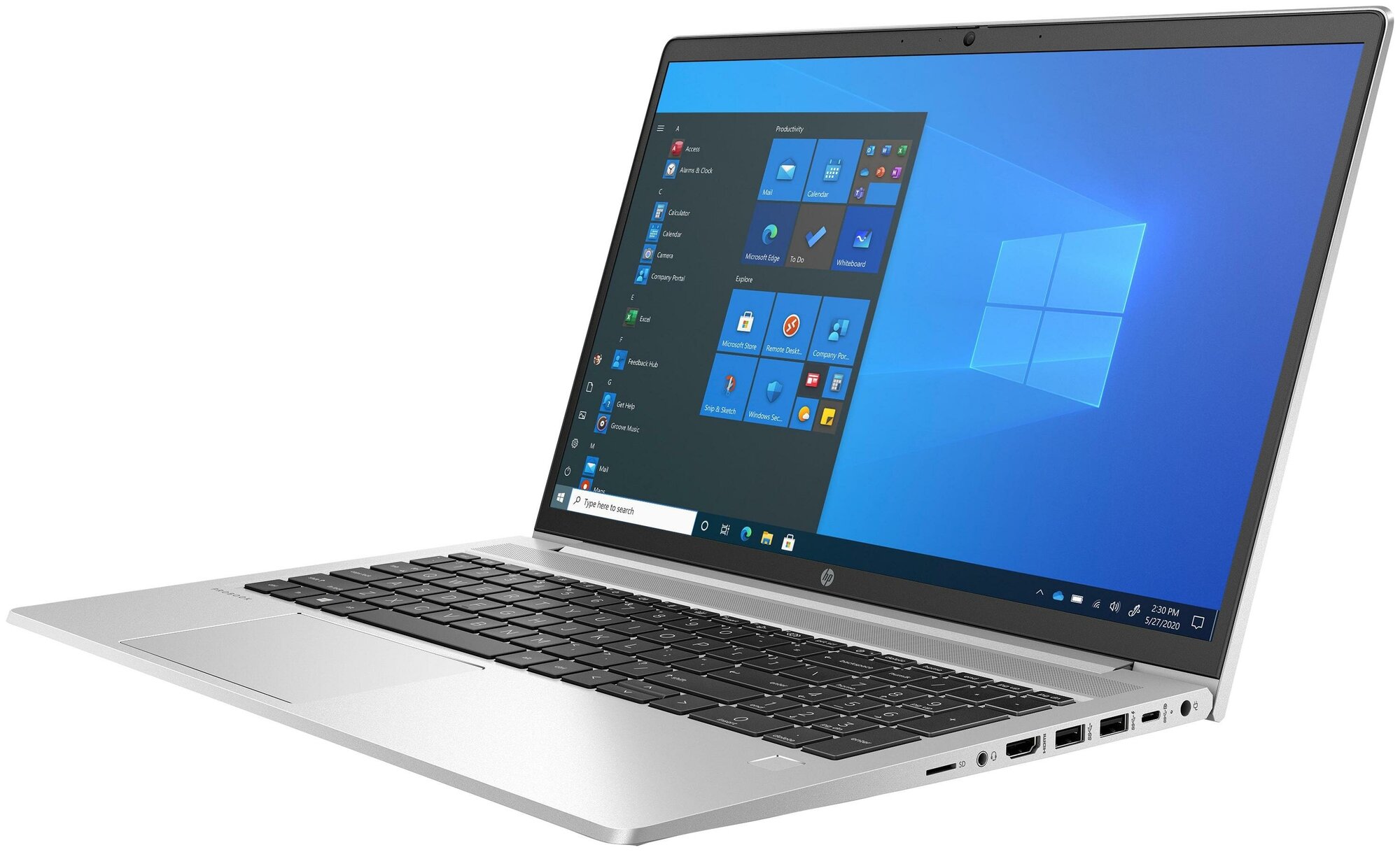 Ноутбук HP ProBook 455 G8 156 IPS AMD Ryzen 5 5600U 23ГГц 8ГБ 256ГБ SSD AMD Radeon Windows 10 Professional 32N16EA серебристый