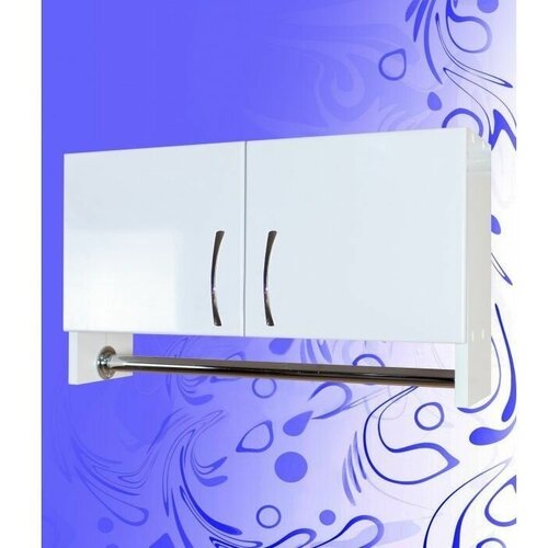 Навесной белый шкаф для ванной комнаты 