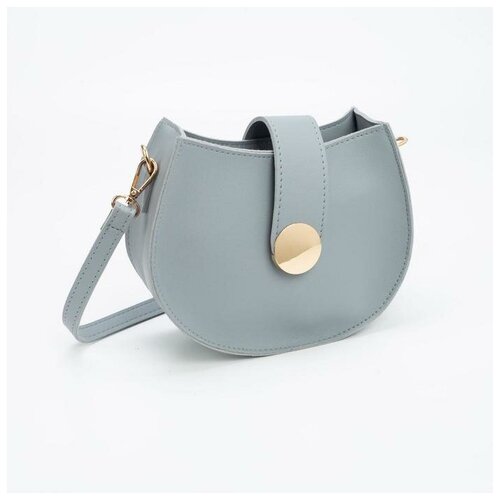 фото Сумка женская, отдел на клапане, длинный ремень, цвет голубой mikimarket