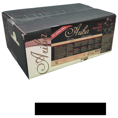 фото Темный шоколад ariba fondente dischi 57% (36/38) в форме дисков, коробка 10 кг master martini