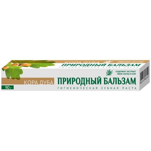 Зубная паста 'Природный бальзам' Кора дуба, 90г, в пенал