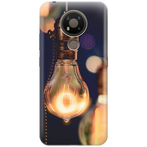 фото Силиконовый чехол на nokia 3.4 / нокиа 3.4 с эффектом блеска "ретро-лампа gosso