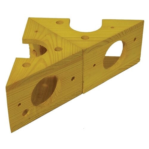 Игрушка для грызунов Rosewood Сыр трансформер, деревянный 11 см