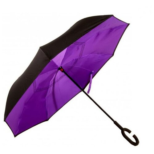 Зонт-наоборот трость (зонт обратного сложения антизонт) фиолетовый зонт смехторг зонт наоборот в ассортименте