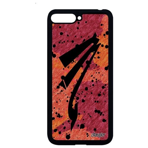 фото Чехол на смартфон // huawei y6 2018 // "знак зодиака скорпион" дизайн планета, utaupia, оранжевый