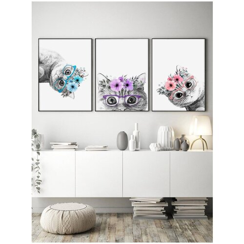 фото Набор интерьерных постеров 40 см х 30 см в скандинавском стиле home poster