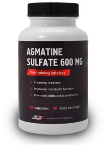 Фото Agmatine sulfate 600 mg / PROTEIN.COMPANY / Агматин сульфат / Капсулы / 60 порций / 60 капсул