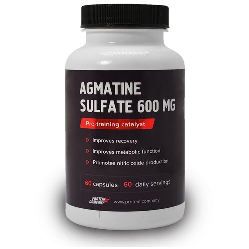 Agmatine sulfate 600 mg / PROTEIN.COMPANY / Агматин сульфат / Капсулы / 60 порций / 60 капсул