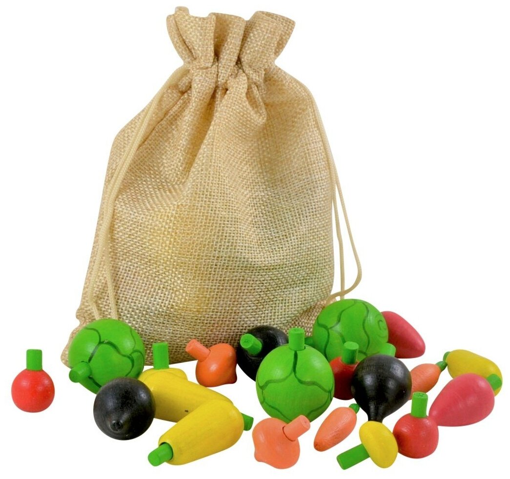 фото Деревянный счетный набор КЛИМО - Овощи 20 предметов - ручная работа, натуральный материал