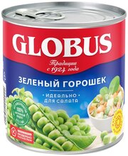 Горошек зеленый Globus нежный, жестяная банка, 400 г, 425 мл